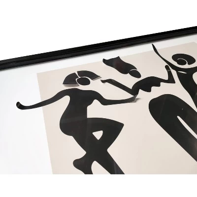 36" X 24" Paper Dolls 3D Collage Framed Art Black - Opalhouse™ Designed With Jungalow™ 2 36" X 24" Paper Dolls 3D Collage Framed Art Black - Opalhouse™ Designed With Jungalow™ - Image 2