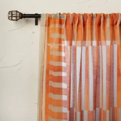 1pc Sheer Ophelia Printed Burnout Window Curtain Panel Orange - Opalhouse™ Designed With Jungalow™ -Opalhouse Home Deals Store GUEST 154e0bfa b339 41f9 9f40 0461976c9081