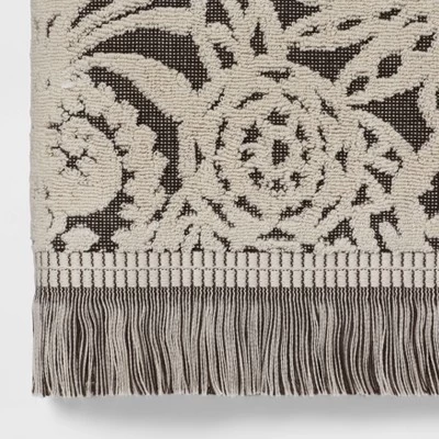 Allover Pattern Towels Black/White - Opalhouse 2 Allover Pattern Towels Black/White - Opalhouse - Image 2