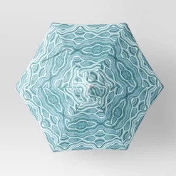 7.5'x7.5' Decorative Trim Scalloped Outdoor Market Umbrella Blue - Opalhouse™ Designed With Jungalow™ -Opalhouse Home Deals Store GUEST 3480178a 70b9 4096 bef0 b5fe8b7a355b