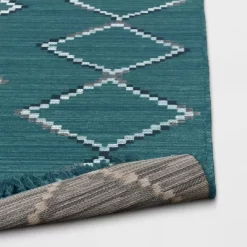 5' X 7' Soft Moroccan Tapestry With Double Knot Fringe Woven Outdoor Rug Teal - Opalhouse™ 6 5' X 7' Soft Moroccan Tapestry With Double Knot Fringe Woven Outdoor Rug Teal - Opalhouse™ -Opalhouse Home Deals Store GUEST 3a15645d 40e3 4c67 92df d55f6ad30a10