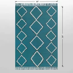 5' X 7' Soft Moroccan Tapestry With Double Knot Fringe Woven Outdoor Rug Teal - Opalhouse™ 7 5' X 7' Soft Moroccan Tapestry With Double Knot Fringe Woven Outdoor Rug Teal - Opalhouse™ -Opalhouse Home Deals Store GUEST 59e527ba 7512 4b3c 92ea 0b2f51cfc486