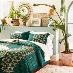 Full/Queen Printed Comforter & Sham Set Teal - Opalhouse™ Designed With Jungalow™