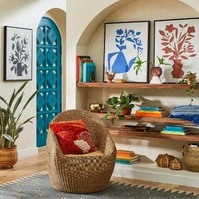 (Set Of 3) 24" X 30" Reductive Floral Framed Wall Canvas - Opalhouse™ Designed With Jungalow™ 1 (Set Of 3) 24" X 30" Reductive Floral Framed Wall Canvas - Opalhouse™ Designed With Jungalow™