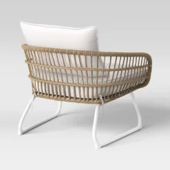 Southport Outdoor Patio Chair With Metal Legs, Club Chair Natural/White - Opalhouse™ -Opalhouse Home Deals Store GUEST 85f574ff c7e7 4d01 b943 e6500f46c5aa