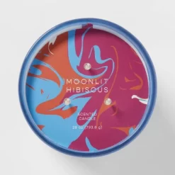 28oz Glass Moonlit Hibiscus Candle Light Blue - Opalhouse™ -Opalhouse Home Deals Store GUEST 9562dc6d 4e42 481c 91d9 1f68f9f8ac72