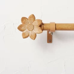 Flower Faux Wood Curtain Rod Natural Wood - Opalhouse™ Designed With Jungalow™ -Opalhouse Home Deals Store GUEST c5b5a613 8f9b 4e84 9eff 5ca6e3369a7b