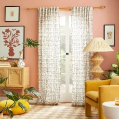 1pc Light Filtering Embroidery Bridges Window Curtain Panel White - Opalhouse™ Designed With Jungalow™ -Opalhouse Home Deals Store GUEST cc3504b0 8e79 4236 8d8b 7dc946df2b57 1