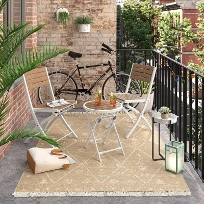 5'x7' Tapestry Rectangular Woven Outdoor Area Rug Multicolor Neutrals - Opalhouse™ 1 5'x7' Tapestry Rectangular Woven Outdoor Area Rug Multicolor Neutrals - Opalhouse™